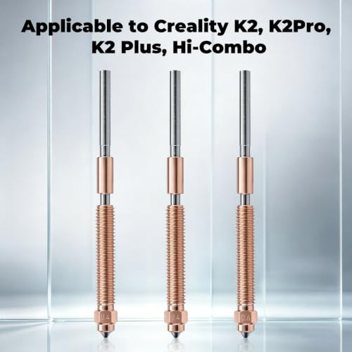 4PCS K2 Plus Replacement 0.4mm Nozzle Kitsfor Creality K2 Pro/K2 Plus/K2/Hi 3D Printer Quick-Swap Copper Alloy and Hardened Steel Nozzle with Silicone Socks & Wrench(0.4mm*4) - size: 0.4mm*4