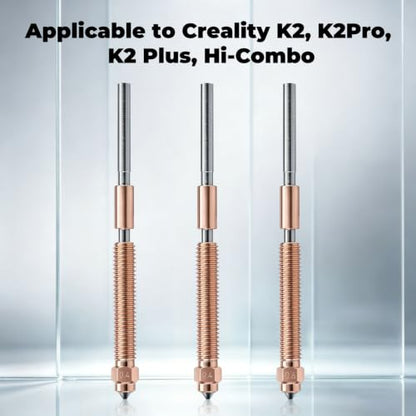 4PCS K2 Plus Replacement 0.4mm Nozzle Kitsfor Creality K2 Pro/K2 Plus/K2/Hi 3D Printer Quick-Swap Copper Alloy and Hardened Steel Nozzle with Silicone Socks & Wrench(0.4mm*4) - size: 0.4mm*4