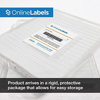 OnlineLabels 1.75" x 0.5" Rectangle Labels - White Matte - 5,000 Sheets - size: 5000 Sheet Pack