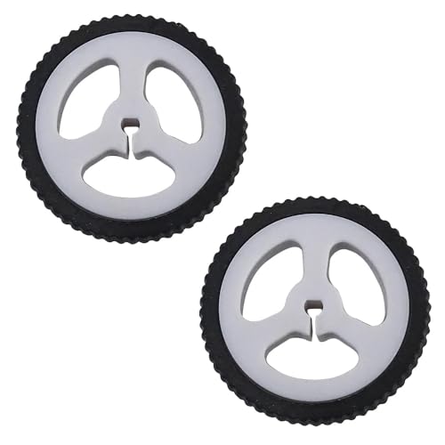 4 Pack Micro N20 Gear Motor Wheels with Rubber Tire D-Hole 3mm Shaft Wheel for Mini Micro N20 Gear Motor Speed Reduction Gearbox Motor DIY Robot RC Car Truck Small Construction Vehicle
