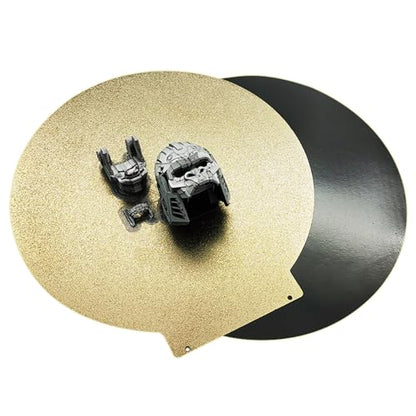 Round 270mm in Diameter Flsun T1 Pro,Super Racer Build Plate Textured Double Sided Flexible Spring Steel PEI Sheet with Magnetic Base for FLSN Super Racer,QQ,QQ-S,QQ-S-Pro Printer - size: r270x270mm