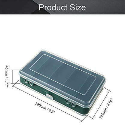 Utoolmart Tool Box,PP Compartment Storage Box,Organizer and Storage for Tools,Parts,Toys, Art,Translucent 6.3 x 1.7 inches 4 Pcs - size: G160 4pcs