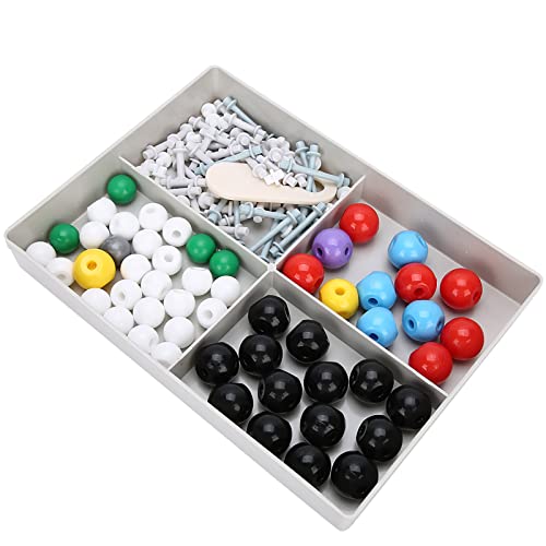 XMM 067 Molecular Model Kit Set, 54Pcs Atom Structure Ball and Stick Scale Model, Teaching Aids for Basic and Specialty Chemistry, Safe and Durable Plastic Material, Builds