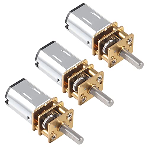3PCS DC 3V 30RPM Speed Reduction Motor N20 3mm Shaft Mini Metal Gearwheel Gear Motor with Full Metal Gearbox Micro Motor - size: 30RPM, style: 3V
