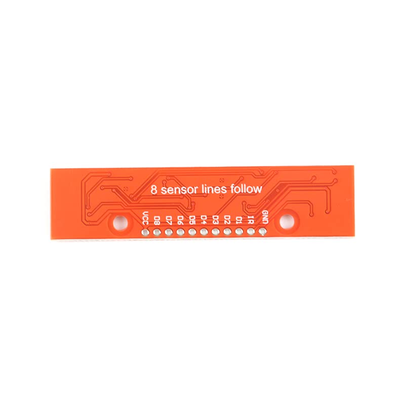 2Pcs 3.3V-5V Tracking Sensor Module 8 Channel Finding Module Line Follower Infrared Detection Sensor 8 bit Detector Hunt Board PCB