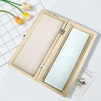 Wooden Microscope Slide Storage Box for 50 Slides Durable Specimen Storage Cabinet with Iron Lock