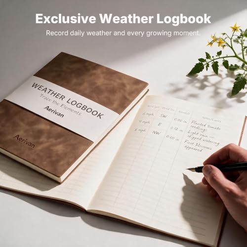 W1 Wireless Home Weather Station with Hardcover Logbook (No WiFi)