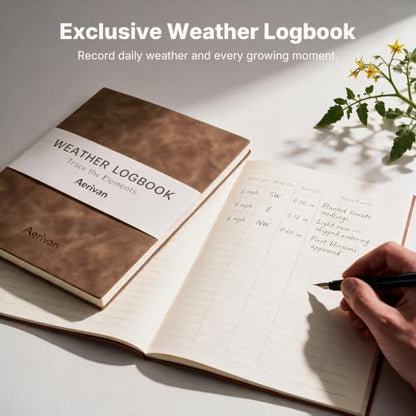 W1 Wireless Home Weather Station with Hardcover Logbook (No WiFi)
