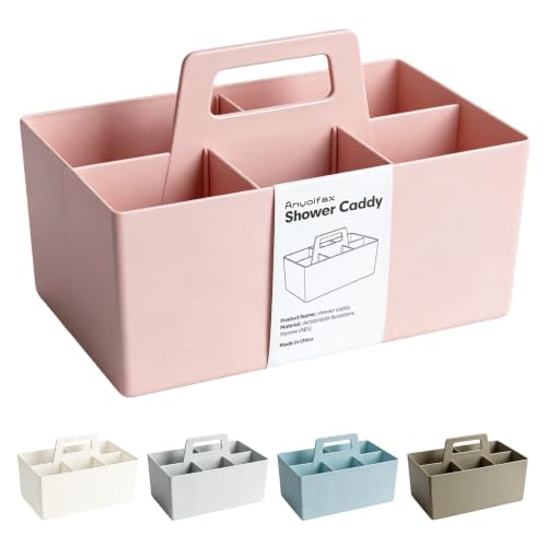 Multipurpose Caddy Organizer with Handle Plastic Desk Storage, Pink - color: Pink, size: Rectangular