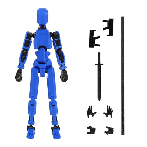 MerryXD T13 3D Action Figure,Assembly Completed Dummy Nova Titan Lucky 13 Action Figure 3D Printed Multi-Jointed Movable Toy Blue - color: Blue