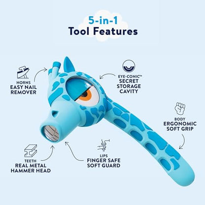 Handy Famm Kids Real Tool Set, 5 Piece Real Tools Kit, Ages 5+ - color: Real Tool Set Bundle