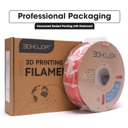 3DHoJor PLA+ 3D Printer Filament Red,1KG - color: Red