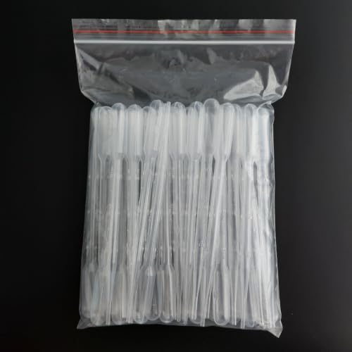 50 PCS 3ml Disposable Plastic Transfer Pipettes, Graduated Droppers