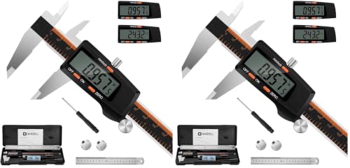 HARDELL Digital Caliper 6 Inch, Large LCD Screen Calipers Measuring Tool (Pack of 2) - size: 6 Inch (Pack of 2)