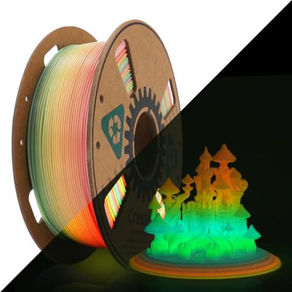 Creator Luminous Glow in The Dark PLA Filament 1.75mm 1kg - High-Speed 3D Printer Filament, Luminous Rainbow, Low Warping PLA+ for Most Printers - color: Hs Pla Luminous Rainbow