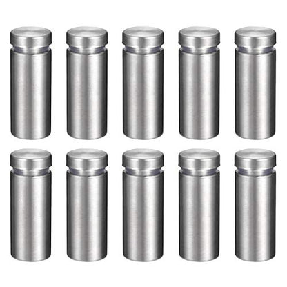 uxcell 5/8 Dia x 1-9/16"(16x40mm) Standoff Screws Wall Mount Sign Holders Acrylic Glass Nails 10pcs - size: 16mmx40mm