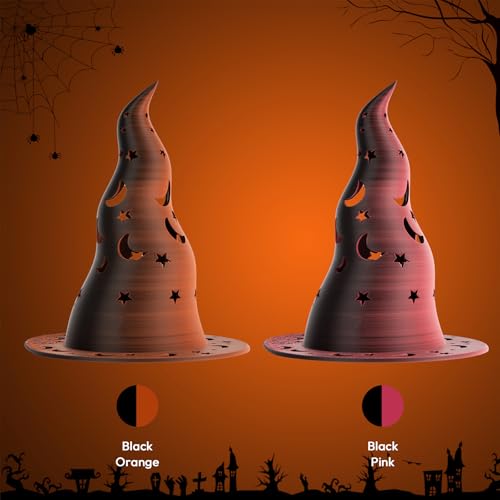 AMOLEN Silk PLA 3D Printer Filament Bundle 2KG, Dual Color PLA 1.75mm Pack, Shiny Color Change 3D Printing PLA Filament for Most FDM 3D Printer, Black Orange & Black Pink, 1KG X 2 Spools - color: Black Pink/Black Orange