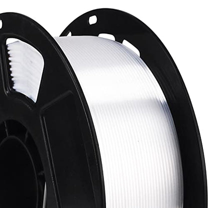 Silk Pearlescent Shiny Pearl White PLA Filament, 1kg 2.2lbs 1.75mm 3D Printing Material, Widely Support for FDM 3D Printer, Pack with Extra Filament Sample by BBLIFE - color: White