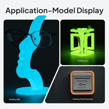 ELEGOO PLA 3D Printer Filament Glow in the Dark Green 1KG 1.75mm - color: 1pcs Glow in the Dark Green