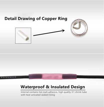 Heat Shrink Wire Terminal Kit, 26-10 AWG, 270PCS - size: Mix 270PCS