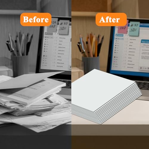 pmybupo 50Pcs White Folders with Pockets and Business Card Holder,2 Pocket Folders for School,Home or Office,Durable Heavy Duty File Folders - color: White 50