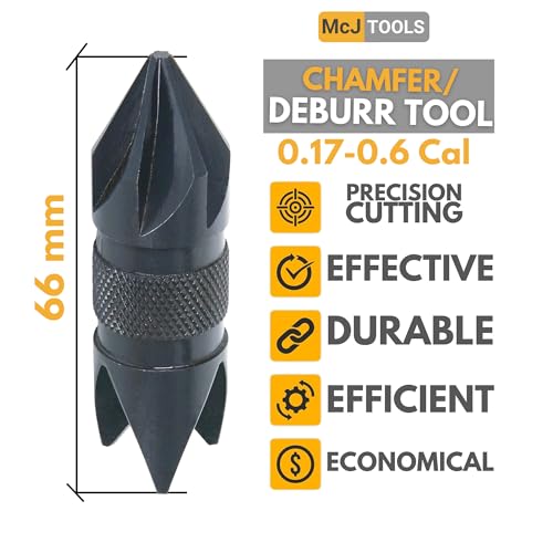 McJ Tools Reloading Chamfer Deburr Hand Tool 0.17-0.6cal - size: 0.17-0.6Cal