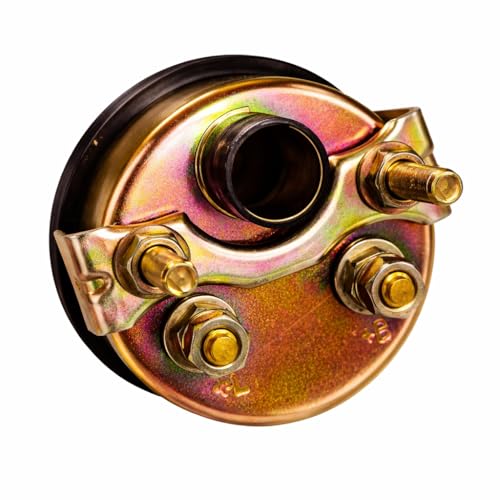 Oliver Tractor Gauge Set Temperature + Oil Pressure + Amp Meter 2” Yellow Dial Chrome Bezel,Fits Oliver Super 44 55 66 77 88 440 660, Replaces 7K344 1HA-344A 608744A 1HA7353 608747A (3 Pack)