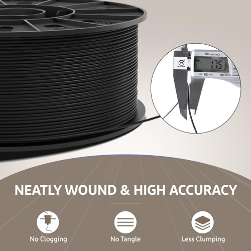 ELEGOO Rapid PETG 3D Printer Filament 1.75mm White 3KG Large Spool - color: 1 Big Spool White 3kg