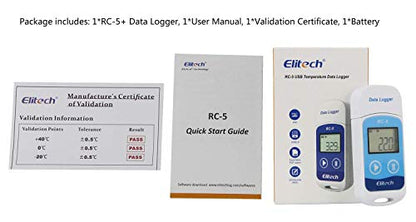 Elitech RC-5 USB Temperature Data Logger Recorder 32000 Points High Accuracy (50 Pack) - size: 50Pack