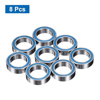 uxcell 8 Pcs 6700-2RS Deep Groove Micro Bearing, 10x15x4mm Chrome Steel - size: 6700-2RS