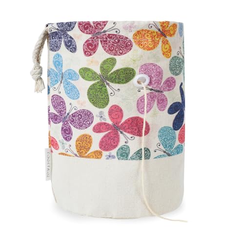 TOGETRUE Yarn Bag, Small Knitting Crochet Bag, Portable Yarn Storage Bags Organizer for Crocheting Project, Store Skein Ball, Short Knitting Needle (Butterfly) - color: Butterfly, size: Small