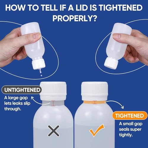 4 oz Leakproof HDPE Wide Mouth Bottles, Food Grade Translucent Plastic Sample Bottles with Sealed Caps, 4 Pack - color: Translucent, size: 4 ounces
