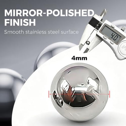 Taiss 600PCS 4mm 304 Stainless Steel Precision Balls,Precision Steel Ball Assortment Kit,Metal Balls - size: 4mm