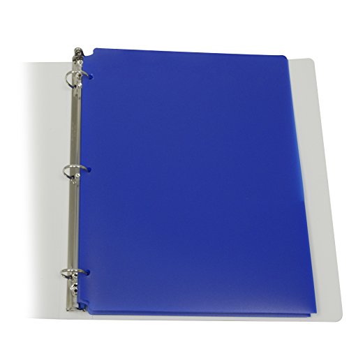 C-Line Two-Pocket Heavyweight Poly Portfolio Folder, 3-Hole Punch, 11 X 8.5, Blue, 25/Box (Pack of 2) - size: Box of 25 (Pack of 2)