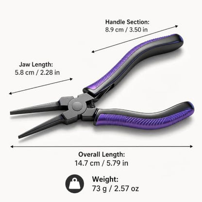 3D Print Support Removal Pliers, Teflon Coated Thin Flat Jaw, Spring Loaded Non-Slip Grip, Rust-Proof Precision Tool for FDM SLA LCD 3D Printers