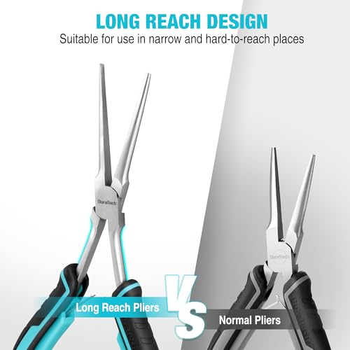 DURATECH 7" Long Reach Needle Nose Pliers, Extra Long Nose Pliers - style: 1PC