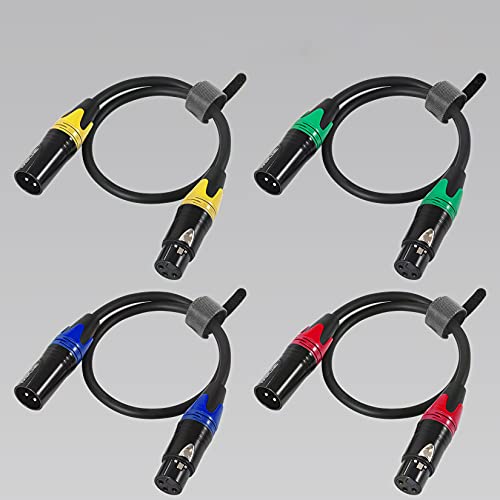 XLR Microphone Cables 25 Feet, 3Pin Male to Female Patch Cord 6 Pack - size: 6-Pack 25ft