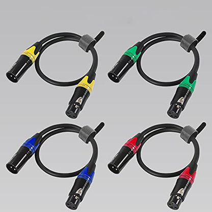 XLR Microphone Cables 25 Feet, 3Pin Male to Female Patch Cord 6 Pack - size: 6-Pack 25ft