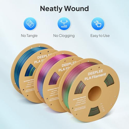 Silk PLA 3D Printer Filament 1.75mm 1kg, Silk Copper PLA - color: 1*silk Copper