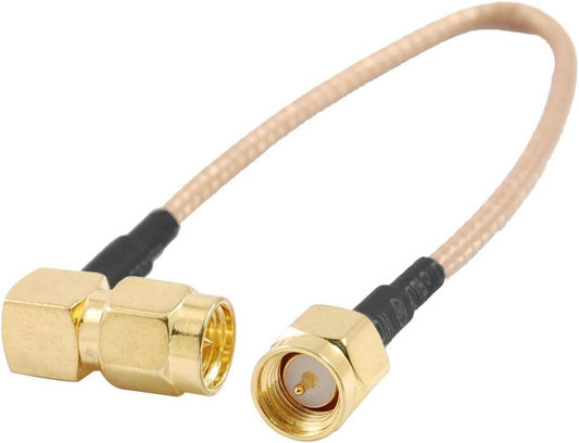 Saide Electronic 6" SMA Male to SMA Right Angle Male Connector Jumper Pigtail Cable RG316