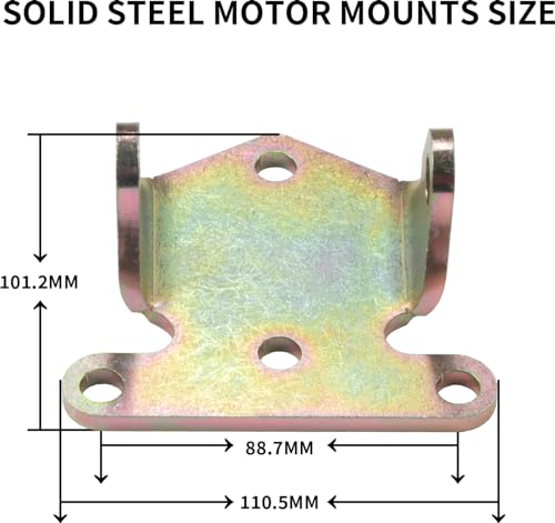 SBC/BBC Solid Steel Motor Mount Engine Bracket Kit for Chevy V8 283 327 350 400 Small & Big Block Chevy Engines Off Road Racing Frame Mount