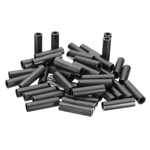PATIKIL 120Pcs M8 ABS Spacers 5/16" ID x 9/16" OD x 2" L Plastic Round Spacer Washers Black Standoff Nut Unthreaded for M8 or 5/16 inch Screws Bolts Electrical Outlet - size: 5/16" ID x 9/16" OD x 2" L