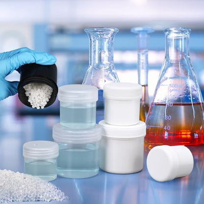 ASEVAT 1.7 oz Wide Mouth Lab Reagent Bottles, Laboratory Grade Chemical Container, Sealed Leak-proof Translucent PP Bottle, Pill Bottle, Water Sample Jars(6 Pcs) - size: 1.7 oz