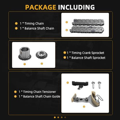 Engine Timing Chain Kit W/Sprocket Tensioner Guide