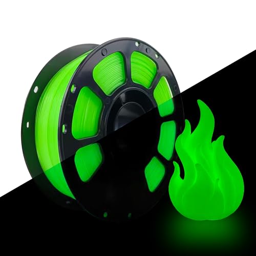 iBOSS 3D PLA Plus Printer Filament, 1.75mm Glow in The Dark Green PLA+ Filament for 3D Printing, 1kg Spool (2.2lbs), Dimensional Accuracy +/- 0.02 mm, Fit Most FDM 3D Printers, Glow Green - color: E_ Glow Green