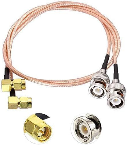Superbat 20inch SMA Male to BNC Male Adapter RG316 Coaxial Cable 2-Pack - color: BNC to SMA single elbow