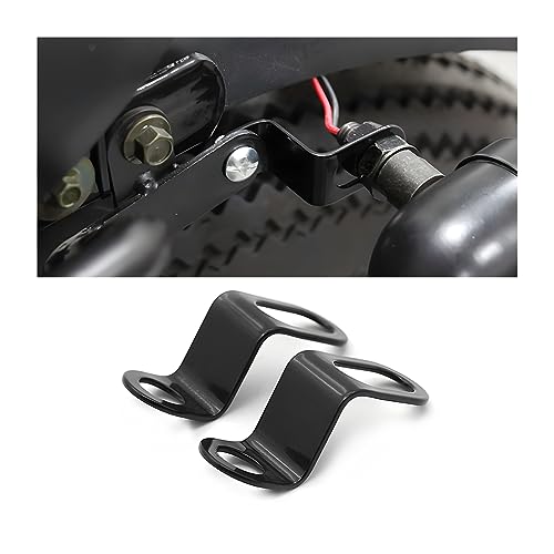 AUCELI Motorcycle Turn Signal Brackets, 2PCS Universal L Shape 12mm Hole Shock Brackets, Motorbike Rear Turn Signal Lamp Mounting Holder - style: Black/L Shape