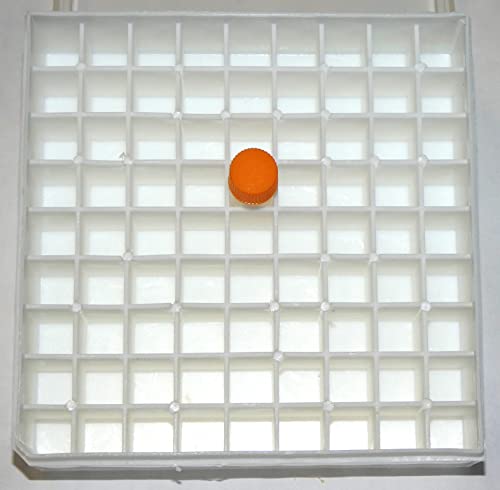 Freezer Plastic Storage Box 9x9 81 Positions, Microcentrifuge Tube, Cryogenic Cryotube, 0.5ml 1.5ml 2.0 ml Vials (5)
