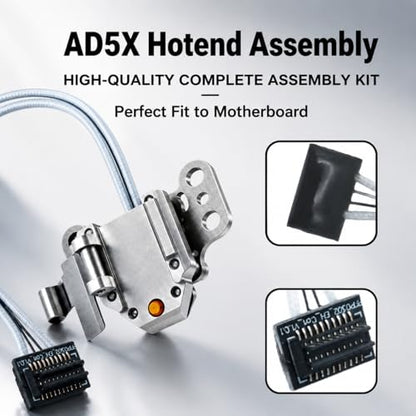 Heating Assembly Kit for Flashforge AD5X Hot End Heating Component with Heater Cartridge, Thermistor Temperature Sensor & Heat-Insulating Clip 3D Printer Accessories - size: AD5X