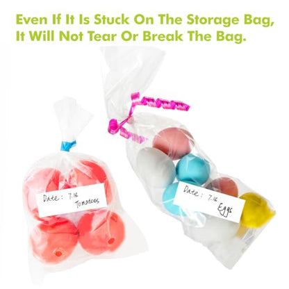 Removable Freezer Labels, 2000 PCS Water/Oil/Tear Resistant Blank Stickers - color: 2000-blank, size: 1” x 3”